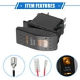 thumbnail image 4 of Unique Bargains 1 Set 5 Pin Car Interior UTV Rear Lights Rocker Switch 20A/12V 10A/24V SPST on Off Universal Orange, 4 of 6
