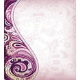 thumbnail image 3 of Ambesonne Floral Duvet Cover Sets, Swirled Petals Motif, 2-King, Pale Pink Fuchsia Plum, 3 of 7