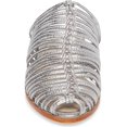 thumbnail image 4 of Cecelia New York Gloria Slide Sandal Silver Snake Metallic Closed Toe Caged Mule (Silver Snake Metallic, 7), 4 of 6