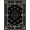 Black, Pattern 17, variant on Design&I 8'x10' Washable Area Rug Extra Large Skid-Resistant Low Profile With Ornate Victorian Scrollwork Border Accents Gothic Insect Refined Structured for Living Room, Family