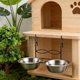 thumbnail image 1 of Comederos colgantes para mascotas, comedero para jaulas con soporte, dispensador de agua de acero inoxidable para perros, cachorros, conejos y gatos Diámetro 17 cm, 1 of 8