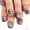 B, variant on 24PCS Short Square Christmas Press On Nails, Purple Silver Glitter Base with Snowman & Snowflake Design, Glossy Natural Fit Fake Nails for Women, Winter Holiday & Daily Manicure, Salon & Home Use