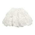thumbnail image 4 of Fgnfyis Womens Skirts Lace Layered Ballet Flared Short Skirt High Waist for Party and Whimsical School Mini Skirts for Women White XL, 4 of 4