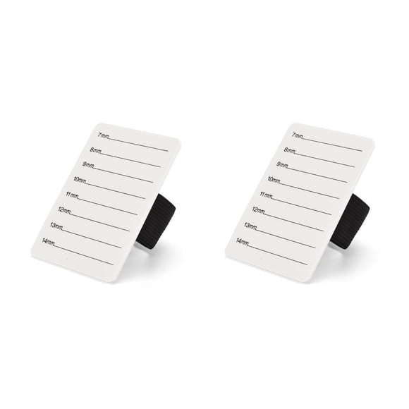 Vogacara Fake Eyelash Tray Display Glass Extension Elastic Stand Pallet Hand Tool Pad Palette Plate Strip Lashes for Makeup Accessories Blanco 2Conjunto