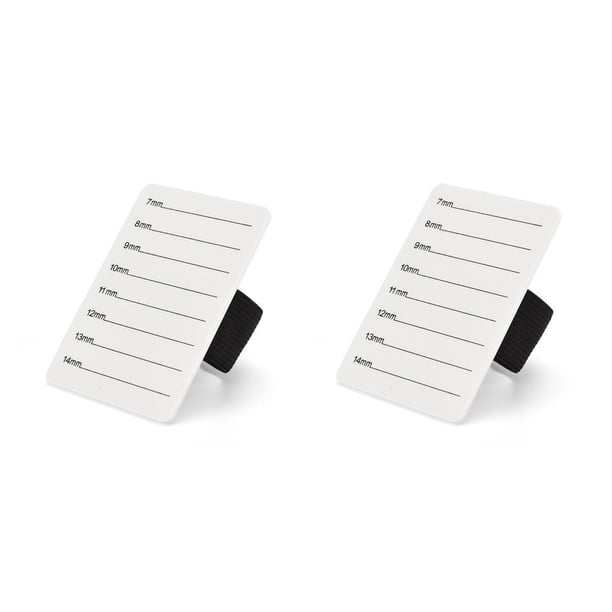 Qarigey Fake Eyelash Tray Display Glass Extension Lashes Plate Pallet Elastic Hand Pad Strip Palette Tool Stand for Makeup Accessories Blanco 2Conjunto