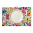thumbnail image 3 of BCIIG Spring Summer Placemats Set of 4 Washable Non-Slip Heat Resistant  Spring Floral Watercolor Multicolor Thick Place Mats Decorative Linen  Table Mat for Dining Table Kitchen Home Decor 18x12in, 3 of 8