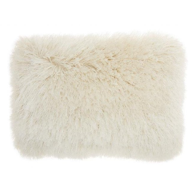 Coussin Super Shaggy Crème 14 x 20 Po.