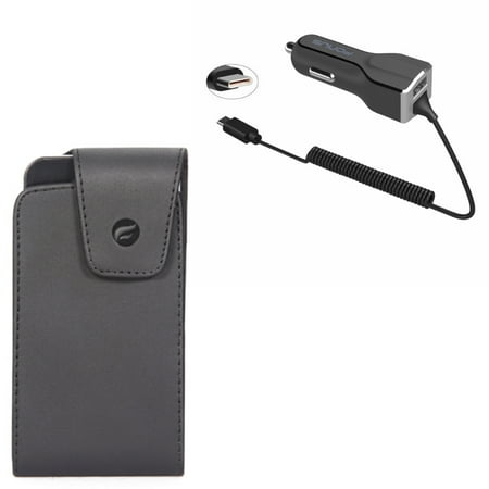 For Google Pixel 7a/7/6a - Case Belt Clip w Car Charger, Leather Swivel Holster, 30W Type-C Power for Google Pixel 7a/7/6a Phones