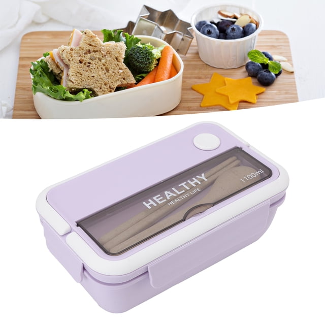 1100ml Bento Boxes with Spoon Travel ToGo Food Containers Bento Boxes and Chopsticks, Reusable Lunch Box for Student