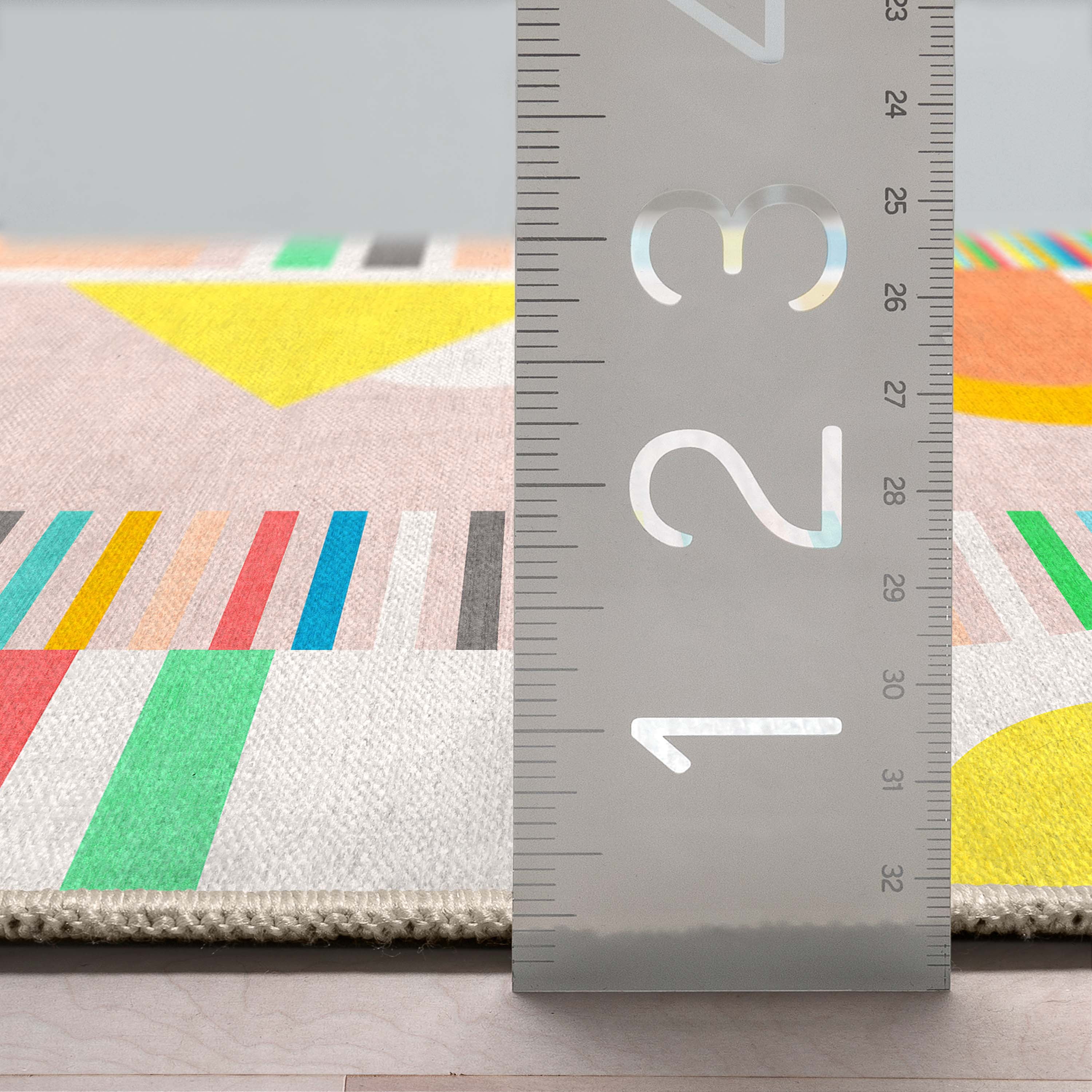 Well Woven Apollo Parade Modern Geometric Kids Multi Color Flat Pile Easy to Clean 7'10" x 9'10" Area Rug for Living Room Dining Room Bedroom and Kitchen
