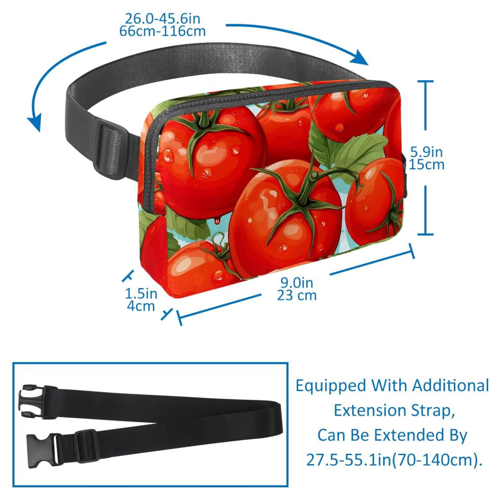 Tomatoes Lightweight Adjustable Sling Bag with Extension Strap - Unisex Fanny Pack Waist Packs