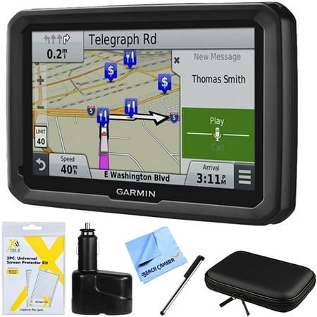 Garmin dezl 770LMTHD 7" GPS Navigation System with Lifetime Map/Traffic Updates Bundle - Includes 7" GPS Navigation System, Car Charger, PocketPro XL Hardshell Case for 7-Inch Tablets and More