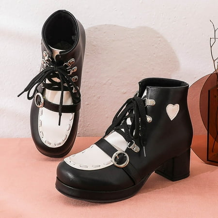 

HOMBOM Knee-High Boots High-Heels Ankle Boots Daily Autumn&Winter Knee High Boots Women Soft Winter Shoes For Women Girls Ladies Boots For Rollback