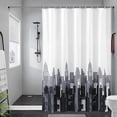 thumbnail image 5 of Shower Curtain for Bathroom 100 x 200cm Mildew Resistant Waterproof Polyester Fabric Shower Curtain Liner Long Washable Bath Curtain with Hooks, Weigh, 5 of 5
