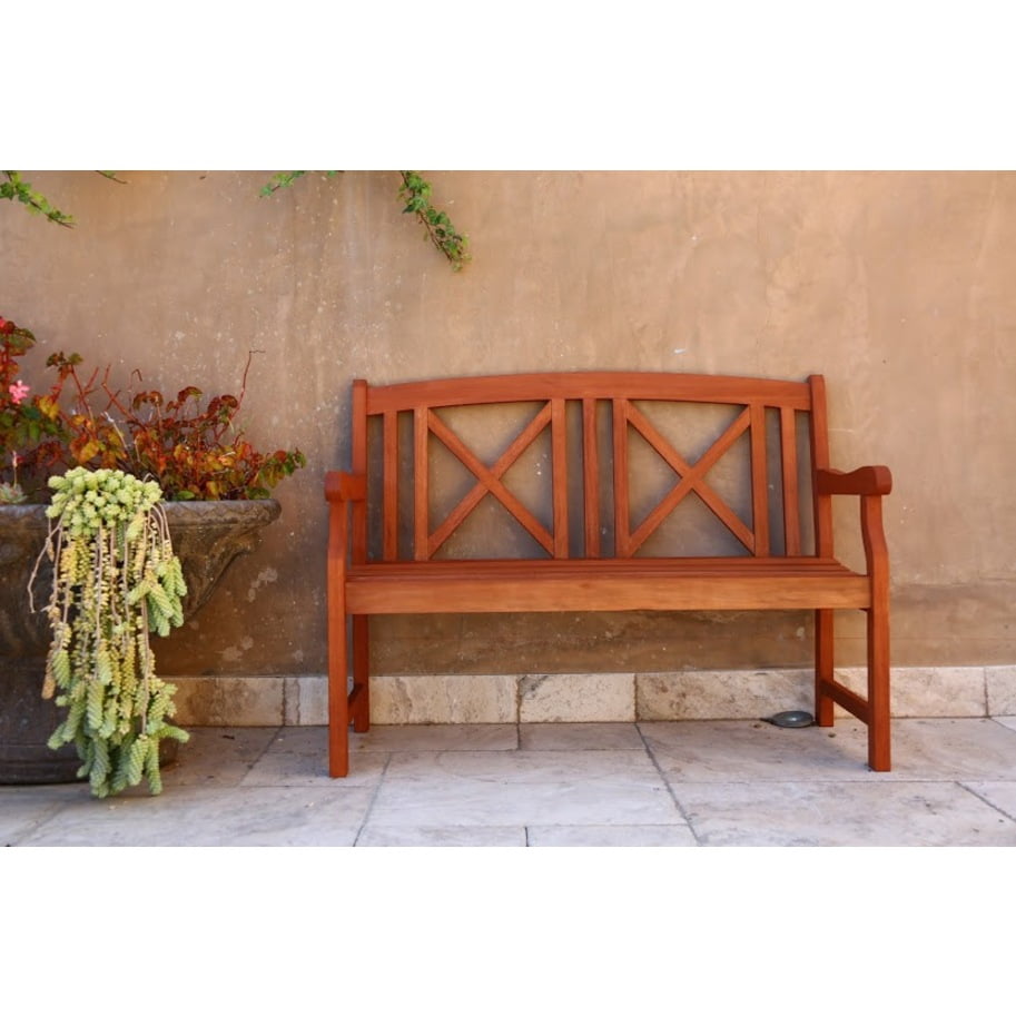 2 Seater Eucalyptus Wood Garden Bench