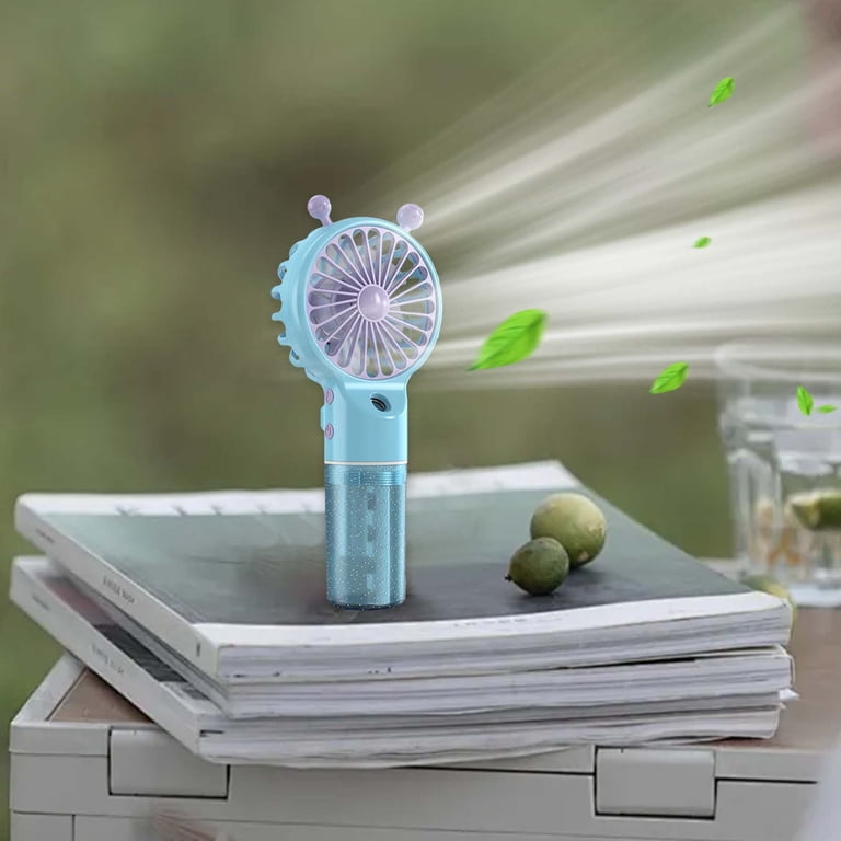 MIST DESK FAN 卓上扇風機 Desk Fan Qwtwty Portable Handheld Misting Fan - Rechargeable