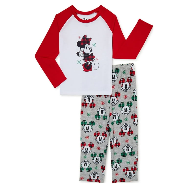 Disney Mickey Mouse Minnie Mouse Christmas Matching Family Pajama Set Walmart