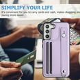 thumbnail image 2 of Feishell Fit for Samsung Galaxy S21 FE Case with ID Credit Card Slots,Premium PU Leather Adjustable Wristband Kickstand Shockproof Wallet Slim Phone Case for Women Men,Purple, 2 of 6