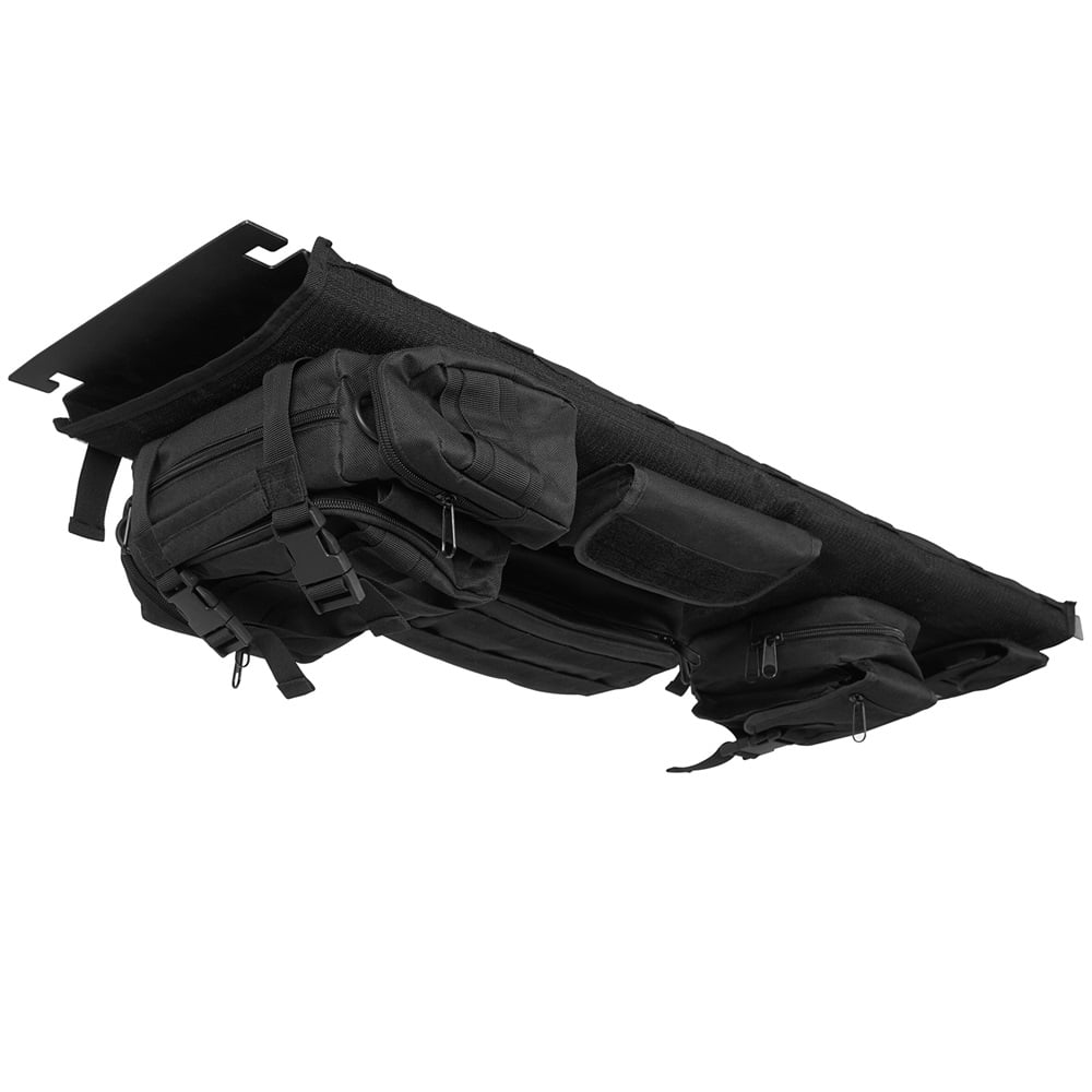 Hooke Road Front Overhead Storage MOLLE Panel w/ 5x Pouches Fit 1997-2006 Jeep Wrangler TJ