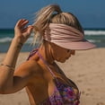 thumbnail image 1 of Gorra de sol de moda Macarena con visera hueca rosa para mujer, 1 of 8