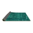 thumbnail image 2 of Ahgly Company Indoor Round Abstract Turquoise Blue Modern Area Rugs, 3' Round, 2 of 4