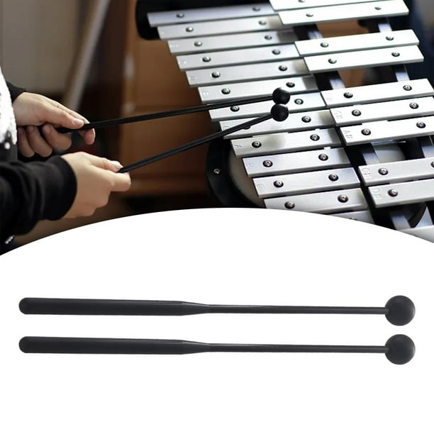 1 Pair 9 Inch Rubber Xylophone Sticks - Purple Mallets For Glockenspiel, Xylophone, Chimes & Percussion