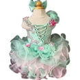 thumbnail image 3 of Jenniferwu G003AS Infant Toddler Baby Newborn Little Girl's Pageant Party Birthday Dress Blue Size 9-12Months, 3 of 5