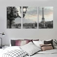 thumbnail image 3 of nygtbtfer  Paris Eiffel Tower Landscape Landmark City  SINGLE Canvas Art Print Box Framed Picture Wall Hanging - Hand  - Framed And Ready To Hang  12x16x3pcs, 3 of 4