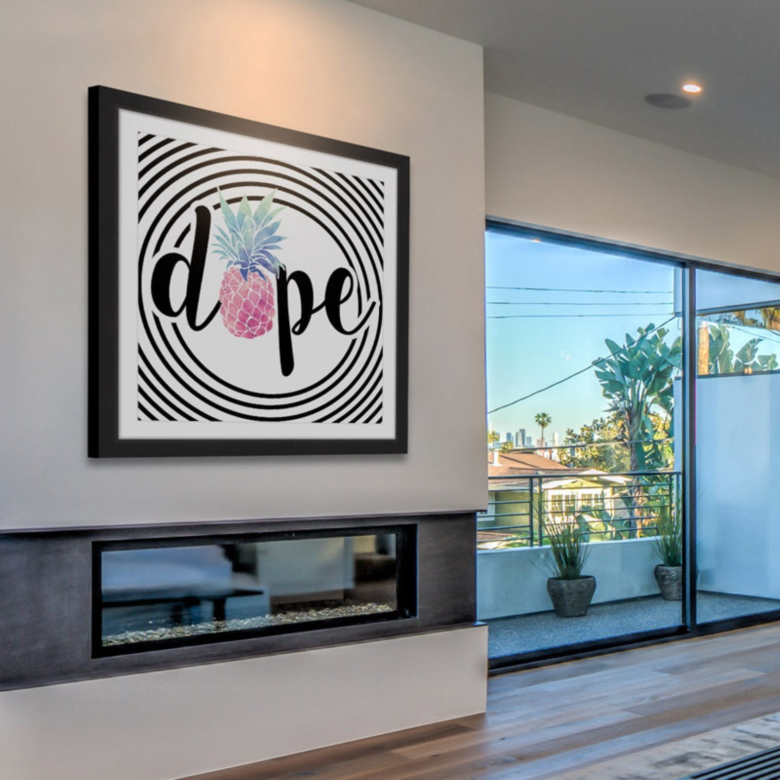 Marmont Hill "Dope Pineapple" by Diana Alcala Framed Painting Print