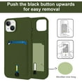thumbnail image 2 of for iPhone 15 Plus Case with Card Holder Cover Microfiber Inner Lining [Holds 2 Cards] Slim Soft TPU Shockproof Protective Wallet Phone Case for iPhone 15 Plus (Light Green), 2 of 10