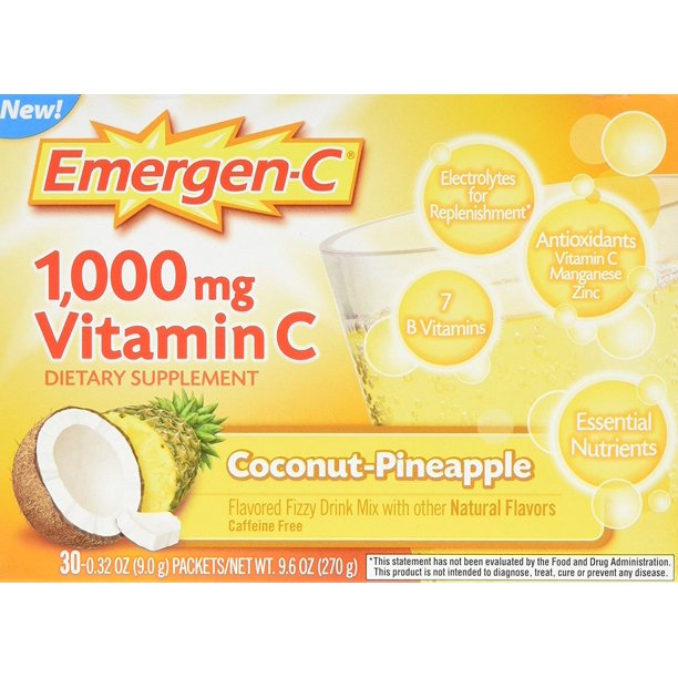 EmergenC Dietary Supplement Drink Mix With 1000mg Vitamin C, 0.32
