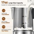 thumbnail image 4 of Espumador y vaporizador de leche AMZCHEF mejorado de 600 W y 500 ml, 4 of 9