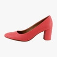 thumbnail image 2 of Aerosoles Betsy Women's Heels Coral Lizard Embossed Faux Leather Size 6.5 W, 2 of 8