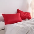 thumbnail image 3 of Kelnaro 2 Pack Red Satin Pillowcases Standard Size 20"x26" - Hidden Zipper Silky Smooth Soft Breathable Pillow Covers for Hair & Skin, 3 of 6