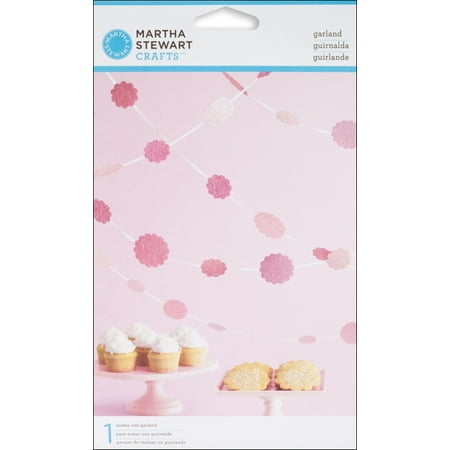 Vintage Girl Garland Makes 1-Pink Glitter Dot, Pk 1, Martha Stewart