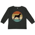 thumbnail image 3 of Inktastic Doberman Dog Retro Sunset Boys or Girls Long Sleeve Toddler T-Shirt, 3 of 5