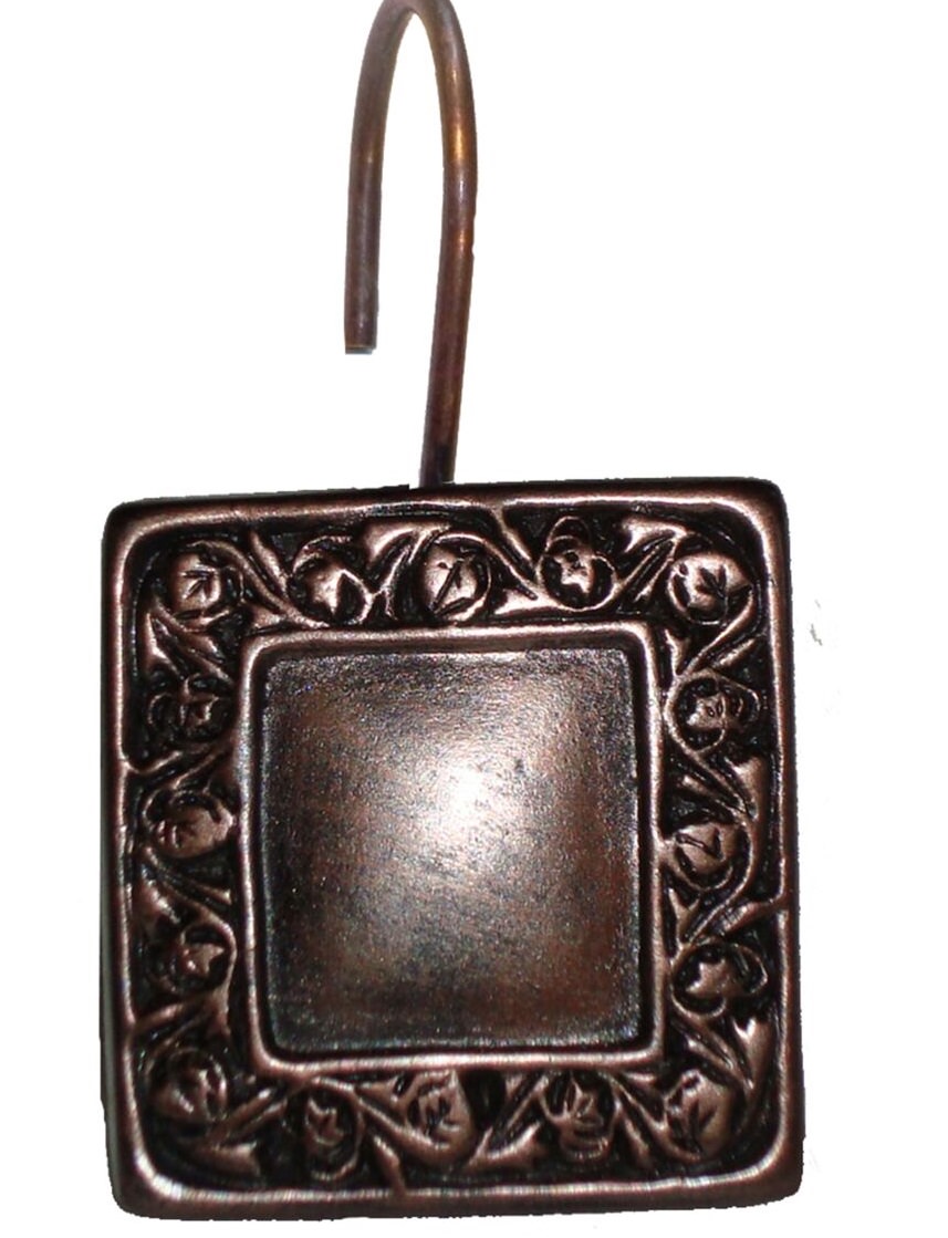 Royal Bath Oil Rubbed Bronze Lakewood Resin Shower Curtain Hooks, Set Of 12