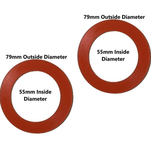 Mansfield Flush Valve Silicone Seal (79mm OD x 55mm ID or 3.1-inch OD x 2.2-inch ID) (2 Pack)