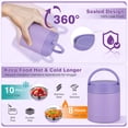 thumbnail image 7 of Bento Lunch Box Set with 10.5oz Soup Thermo for Adults Kids, Leak-proof Food Jar Lunch Container with 4 Compartment, Stainless Steel Coffee Tumbler with Lunch Bag for School Travel Office Purple, 7 of 7
