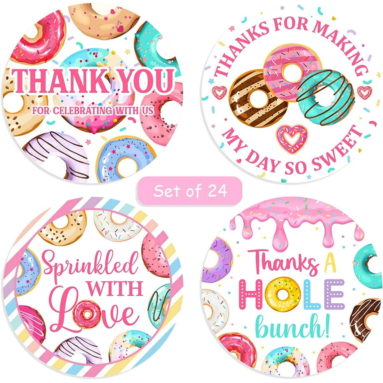 Girls Personalized Donut Stationary Set, Customized Donut Thank