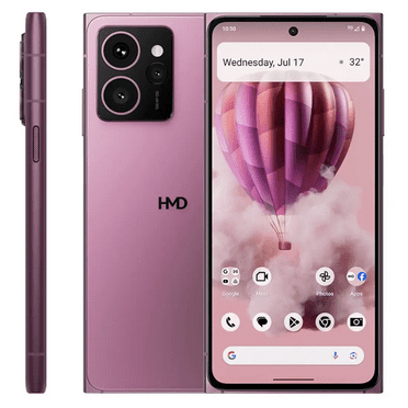 HMD Skyline 5G | Android 14 | Unlocked Smartphone | Dual SIM | US Version | 8/256GB | 6.55" 144Hz pOLED Screen | 108MP Triple Camera | 50MP Selfie Camera - Neon Pink
