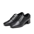 thumbnail image 5 of DREAM PAIRS Women's Closed Toe Lace-Up Chunky Pumps Low Block Square Toe Heels Dress Classic Vintage Oxfords Shoes, 5 of 6