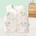 thumbnail image 4 of Girls Clothes Warm Sleeveless Top For 0 To 2 Year Old, Fall And Winter Inner Quilted Sleeveless Top, Three-layer Warm Sleeveless Top Baby Clothes for Girls on Clearance, 4 of 7