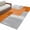 Gray, variant on Orange Abstract 2'x6' Runner Rugs for Hallway Kitchen Bedside Non Slip, Grey Geometric Oil Painting Vintage Gradient Entryway Rug Runners with Rubber Backing, Long Carpet Runner for Laundry Room