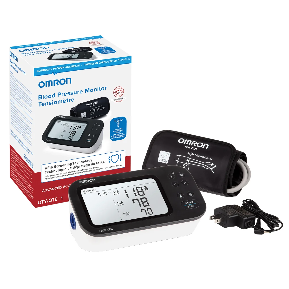 Omron BP-7365 Blood Pressure Monitor with Afib Screening