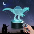 thumbnail image 1 of Luz de noche para niños, luz de noche 3D Spinosaurus de 16 colores, 1 of 5