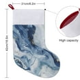 thumbnail image 2 of White Blue Marble Print Christmas Stocking 37 Inch Xmas Stock for Family Holiday Christmas Party Decor, 2 of 8