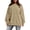 Khaki, variant on Vedolay Zipper Hoodies for Women Women's 2023 Casual Striped Sweatshirt Oversized Long Sleeve Pullover Tops,Blue XL