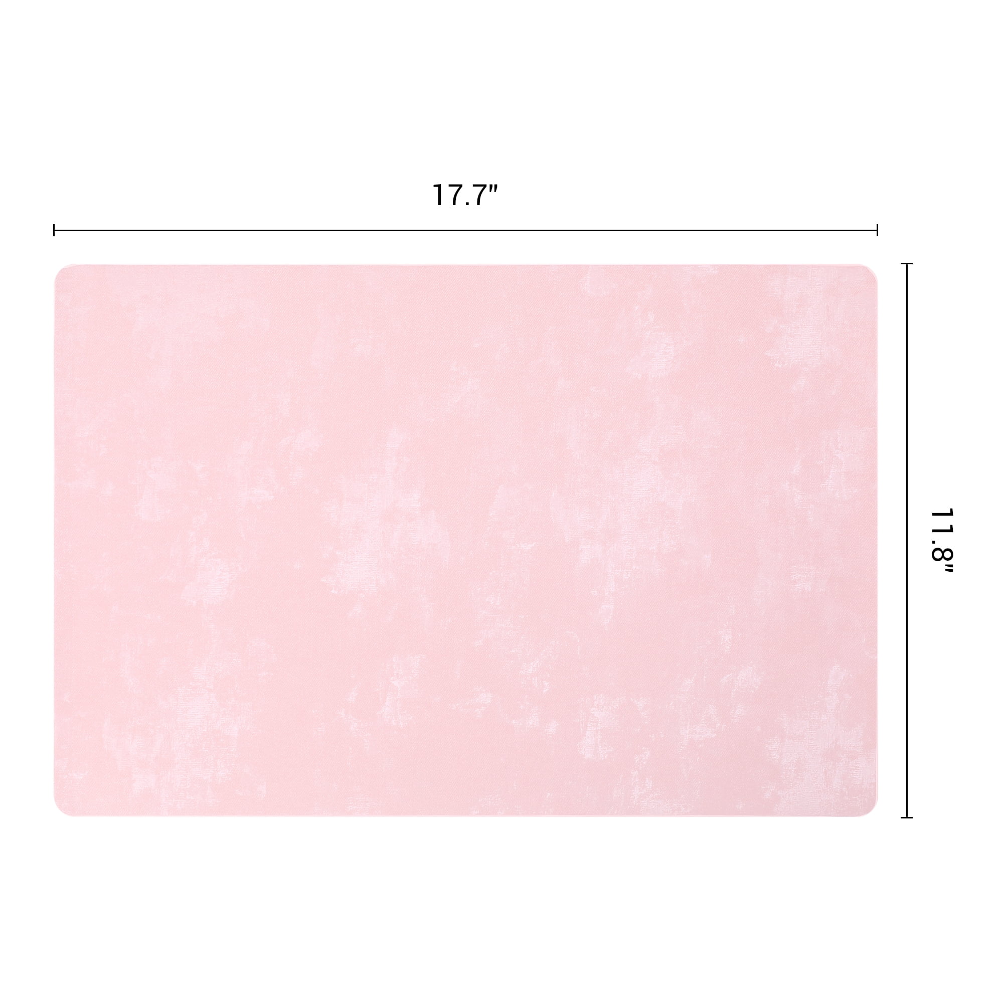 Unique Bargains Waterproof Placemats 4pcs Lotus Root Pink 17.7"x11.8"