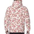 thumbnail image 7 of Pofeuu Rose Flowers Print Mens Casual Hooded Collar Drawstring Hoodies Pullover Sweatshirts Casual Long Sleeve Shirts-X-Large, 7 of 7